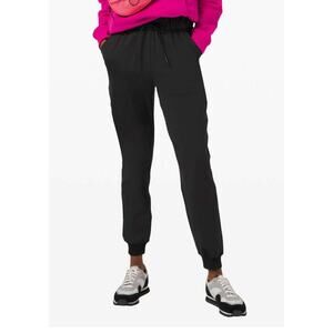 Lululemon Keep Moving Ankle Jogger Pant size 4 Black High Rise Drawstring